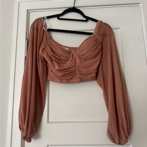 Elegant Ruched Blush Top